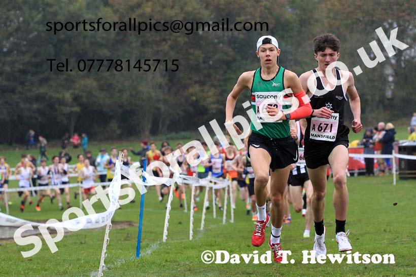 Mens Under-17s, 2022 National Cross Country Relays, Berry Hill Park, Mansfield.  Photo: David T. Hewitson/Sports for All Pics